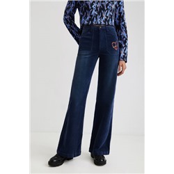 Pantalón wide leg slim