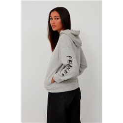 Sudadera con capucha Gris claro jaspeado