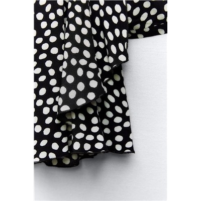 FEW ITEMS LEFT SHORT DRESS WITH A POLKA DOT PRINT