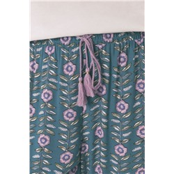 Pantalón largo viscosa print flores