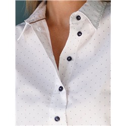 Блузка прямого силуэта из ткани с принтом