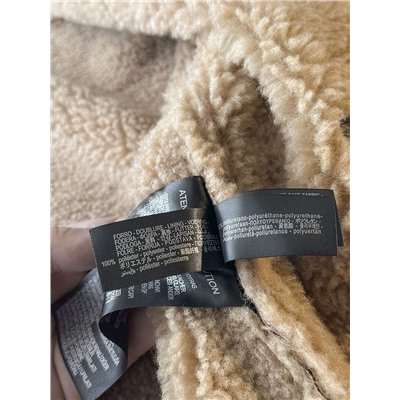 Женская дублёнка свободного кроя со спущенным плечом   ЗАР*А