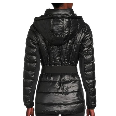DKNY Belted Hooded Puffer Jacket