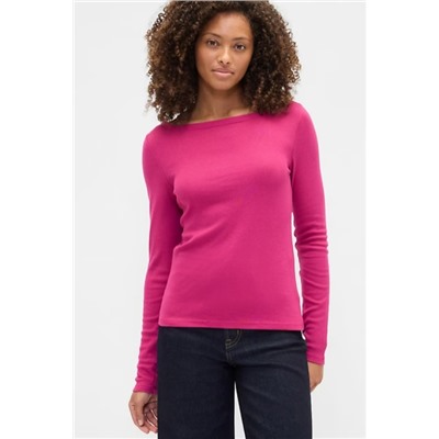 Modern Ribbed Boatneck T-Shirt