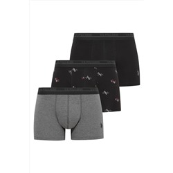 U.S. Polo Assn. U.S. Polo Assn.  Erkek 200 Siyah-Antrasit Melanj - Siyah 3 lü Boxer