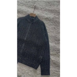 Тонкий кашемировый кардиган на молнии с пайетками  Brunell*o Cucinell*i