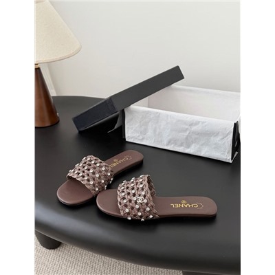 Женские шлепки / мюли 5 цветов ШАНЕЛ*Ь