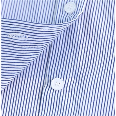 Приталенная повседневная рубашка с длинным рукавом в полоску РАЛЬ*Ф Л