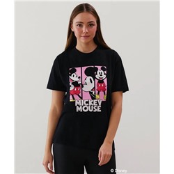 Top de punto de Mickey en negro