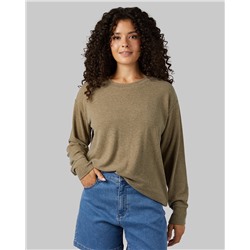 WOMEN'S SOFT SWEATER KNIT CREW TOP
