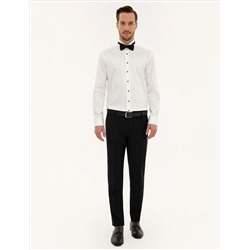 Ekru Slim Fit Smokin Gömlek