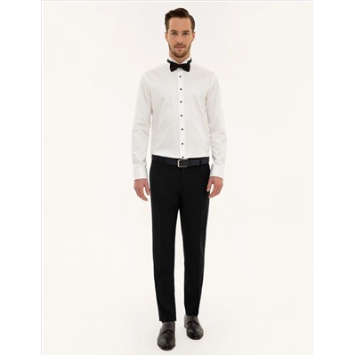 Ekru Slim Fit Smokin Gömlek