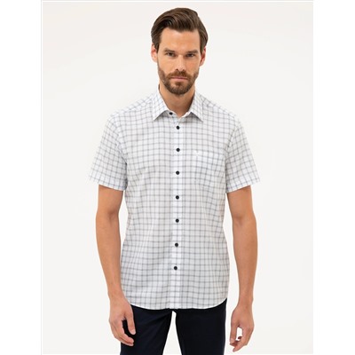 Lacivert Regular Fit Kısa Kollu Gömlek