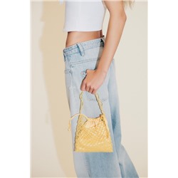 BEADED MINI BUCKET BAG
