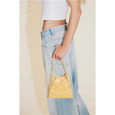 BEADED MINI BUCKET BAG