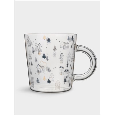 Кружка, 480 мл, стекло Б, Домики, Townlet