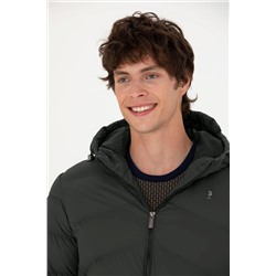 Erkek Haki Deri Ceket