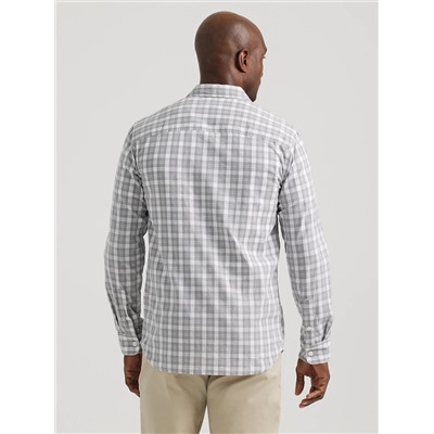 Men's Extreme Motion All Purpose Thin Line Plaid Button Down Shirt