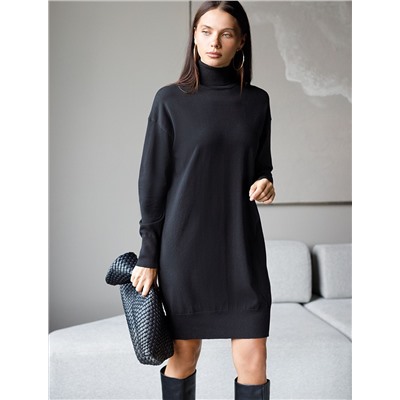 Платье тонкой вязки из хлопка с нейлоном