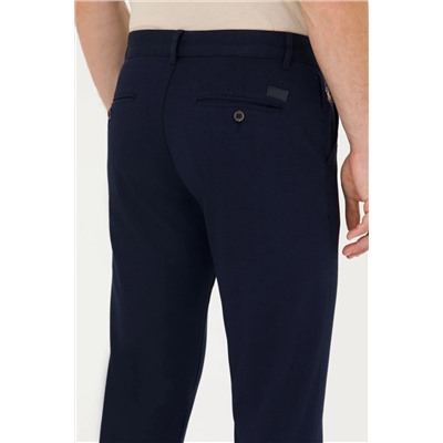 Erkek Lacivert Kanvas Pantolon