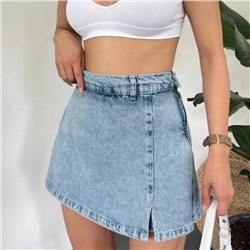 Джинсовая юбка-шорты 👑  Когда хочешь быть девочкой-девочкой, но и не хотите жертвовать комфортом 😒  Материал: хлопок