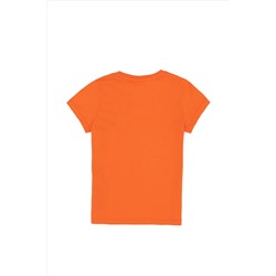 Erkek Çocuk Turuncu Bisiklet Yaka Tişört