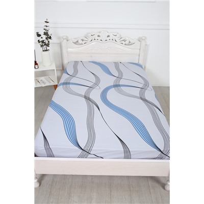 Простыня на резинке поплин Джаз