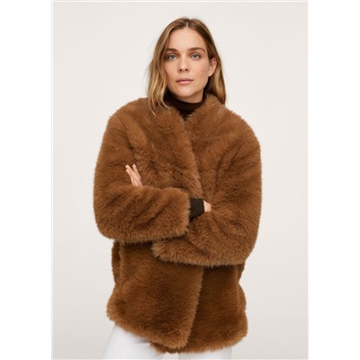 Abrigo pelo oversize -  Mujer | MANGO OUTLET Melilla