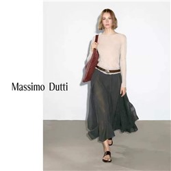 Лёгкая юбка макси из смесового тенселя и рами Massim*o Dutti ОРИГИНАЛ!