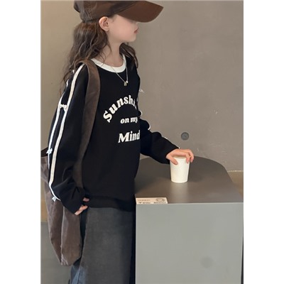 Лонгслив для девочек. Хлопок 100%