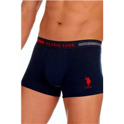 U.S. Polo Assn. Pamuklu Ve Likralı 3'lü Erkek Boxer