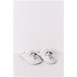 Zapatillas casa Snoopy gris oscuro