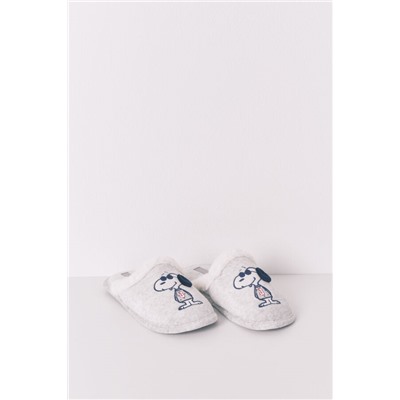 Zapatillas casa Snoopy gris oscuro