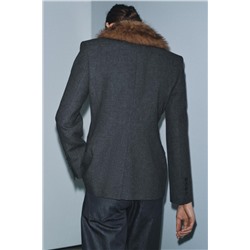 BLAZER ENTALLADA CUELLO EFECTO PELO ZW COLLECTION