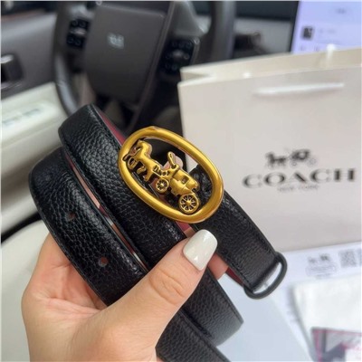 Ретро-ремень КОУ*Ч изготовлен из гладкой кожи