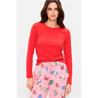 Snug Long-Sleeve Crew-Neck T-Shirt