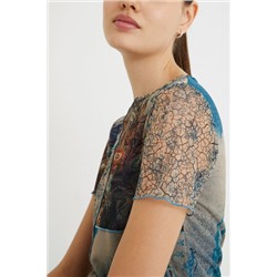 Camiseta slim tul paisajes