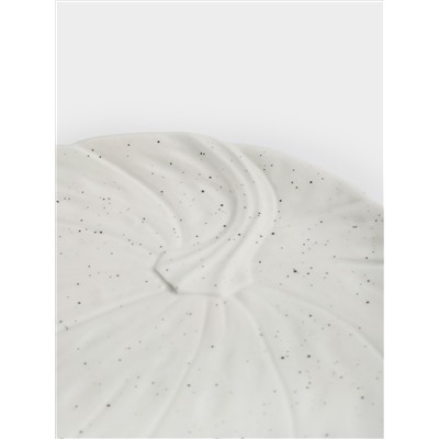 Блюдо, 22 см, керамика, белое, в крапинку, Тыква, Light pumpkin