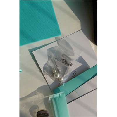 Ожерелье  Серебряная цепочка с жемчужинами   Tiffan*y Серия Tida*l Sequenc*e