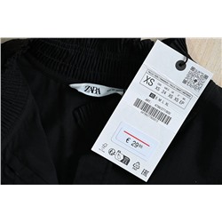 Тонкая хлопковая плиссированная гармошка с воротником-стойкой  ЗАР*А