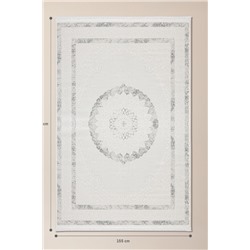 Mons Halı - Beyaz/Gri - 155x225 cm