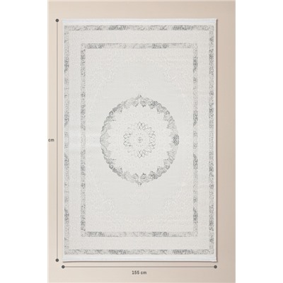 Mons Halı - Beyaz/Gri - 155x225 cm
