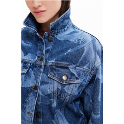 Chaqueta vaquera flores