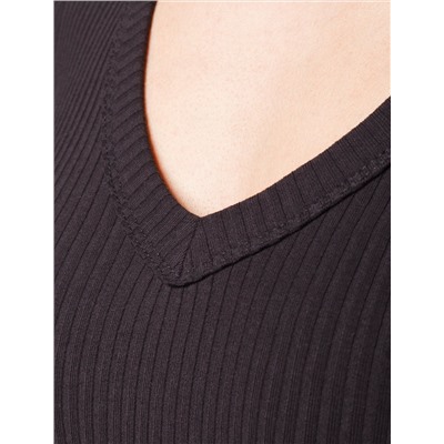 Джемпер из трикотажа в широкий рубчик