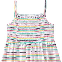 Mädchen Kleid mit buntem Streifenmuster