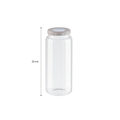 Voyana Optikli Borosilikat Cam Kavanoz - 1200 ml