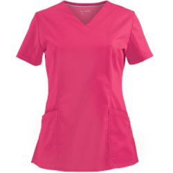 White Cross Scrubs Allure V-Neck Stretch Top