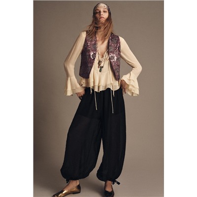 ZW COLLECTION TIE HEM BLOOMER TROUSERS