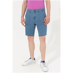 Erkek Açık Mavi Jean Şort