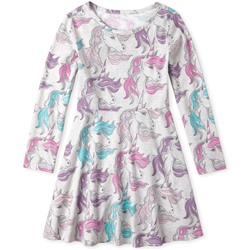 Girls Unicorn Skater Dress